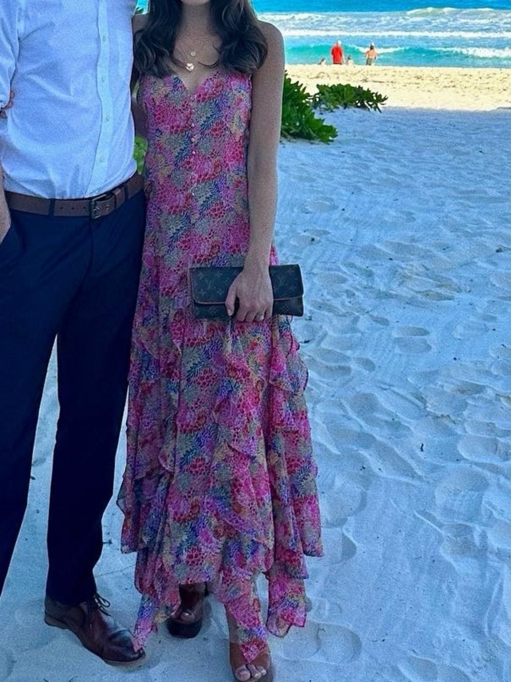 12th Tribe Floral Pink Maxi Dress